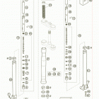 65 SX Передняя вилка в разборе