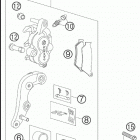 450 EXC-G RACING USA CHASSIS Передний тормозной суппорт