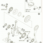 525 XC-G RACING USA ENGINE Коленвал и поршень