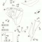 125 SX Tank · seat · cover 125-200 / 2005