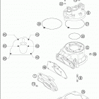 125 SX Cylinder · cylinder head 125-200 / 2005