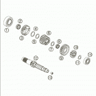 990 SUPERDUKE Transmission i - main shaft 990 / 2005