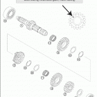 250 SX Transmission i - main shaft 250-300 exc  /  2005