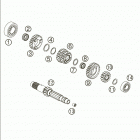 950 SUPERMOTO Transmission i - main shaft 950  /  2005 getriebe ...