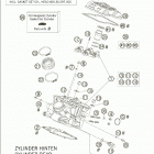 990 SUPERDUKE Cylinder head rear 990 / 2005