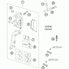 125 SX Brake caliper front 125-200 / 2005