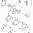 125 SX Rear wheel 125-200 / 2005