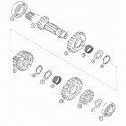 250 EXC RACING Transmission i - main shaft 450 / 525 exc, mxc eu