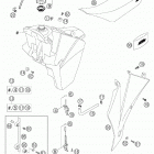 125/200 SX Tank, seat, cover 125 / 200