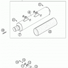 250 EXC RACING Exhaust silencer 450 / 525 sx