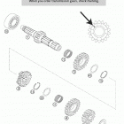 250 SX Transmission i - main shaft 250 sx, 300 mxc