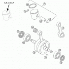 50 SX PRO JUNIOR LC Crankshaft, piston 50 lc