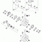 125/200 SX Crankshaft, piston 125 / 200