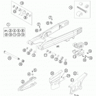 250 SX Swingarm, chain guard 250 / 300