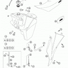250 SX Tank, seat, cover 250 / 300