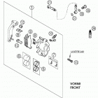 125/200 SX, MXC, EXC Тормозной механизм передний