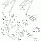 125/200 SX, MXC, EXC Frame, sub frame 125 / 200