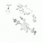 50 SX PRO JUNIOR LC, 50 SX PRO SENIOR LC Crankshaft, piston 50 lc