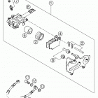 250 EXC RACING, 450/525 SX, MXC, EXC RACING Brake caliper rear 250 / 450 / 525 mxc, exc, 525 s...