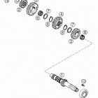 660 RALLYE  FACTORY REPLICA Transmission i - main shaft 660