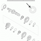 250 SX Transmission i - main shaft 250 sx