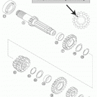 125/200 SX, MXC, EXC Transmission i - main shaft 125 / 200 exc