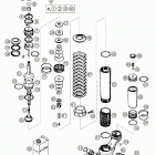 640 DUKE II Shock absorber wp disassembled 640