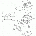 125/200 SX, MXC, EXC Cylinder, cylinder head 125 / 200