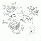 50 MINI ADVENTURE GS, 50 JUNIOR ADVENTURE, 50 SENIOR ADVENTURE Cylinder, cylinderhead 50