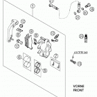 250/300 MXC, EXC Тормозной механизм передний