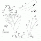 250 SX Tank, seat, cover 250