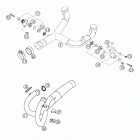 640 DUKE II Pipes, pre silencer 640