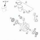 50 MINI ADVENTURE GS Crankshaft, piston 50 gs