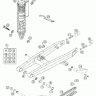 65 SX Swingarm, shock absorber 65