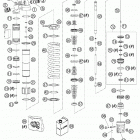 400/520 SX, MXC, EXC RACING Shock absorber disassembled 400 / 520