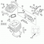 50 MINI ADVENTURE GS Cylinder, cylinder head 50 gs