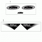 50 SX Pro Senior LC CHASSIS / ENGINE Dekor decal 50 lc