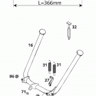 125 EXE,125 SUPERMOTO CHASSIS Center stand 125