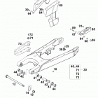 640 LC4 ADVENTURE CHASSIS Schwingarm,kettenschutz swingarm, chain guard 640
