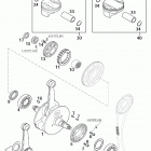 400/520 SX MXC EXC RACING ENGINE Kurbelwelle, kolben crankshaft, piston 400 / 520