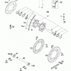 125 EXE,125 SUPERMOTO CHASSIS Hinterrad exe rear wheel exe 125