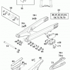 400/520 SX MXC EXC RACING CHASSIS Schwingarm, kettenschutz swingarm, chain guard 400...