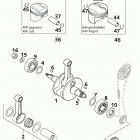 640 DUKE ENGINE Kurbelwelle, kolben crankshaft, piston 400 / 640