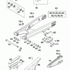125 EXE,125 SUPERMOTO CHASSIS Schwingarm, kettenschutz swingarm, chain guard 125