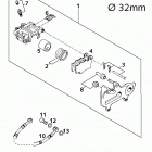 125 EXE,125 SUPERMOTO CHASSIS Bremszange hinten brake caliper rear 125