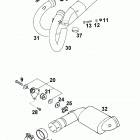640 LC4 ADVENTURE CHASSIS Pipes, pre silencer 640