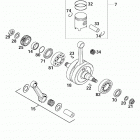 125/200 SX MXC EXC ENGINE Kurbelwelle, kolben crankshaft, piston 125 / 200