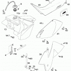 125 EXE,125 SUPERMOTO CHASSIS Tank, sitzbank, verkleidung tank, seat, cover 125
