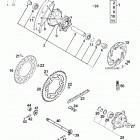 640 LC4 ADVENTURE CHASSIS Hinterrad rear wheel 640