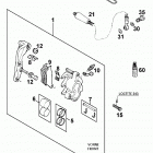 640 LC4 ADVENTURE CHASSIS Bremszange vorne brake caliper front 640